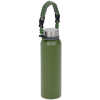 a green water bottle with a handle