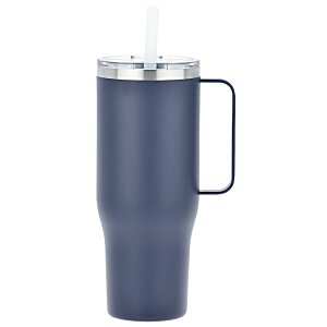 Additional Image 1 - a blue tumbler with a straw