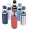a group of bottles with different colors
