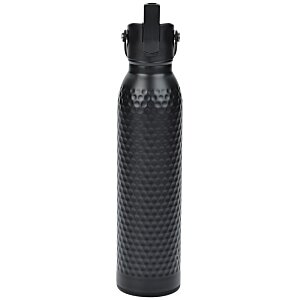 Additional Image 4 - a black water bottle with a black cap