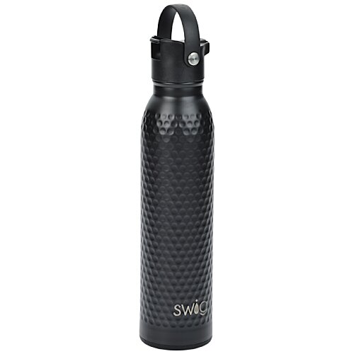 Additional Image 3 - a black water bottle on a white background with Willis Tower in the background