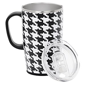 Additional Image 2 - a black and white mug with a lid