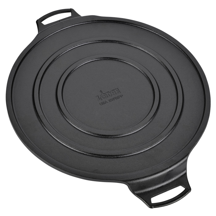 Lodge 15 Pre-Seasoned Cast Iron Pizza Pan with Dual Handles BW15PP