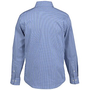 Additional Image 1 - a back view of a blue shirt