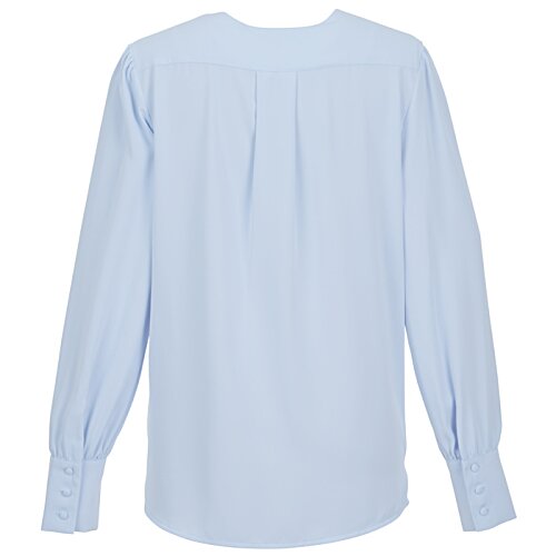 Additional Image 1 - a long sleeved light blue shirt
