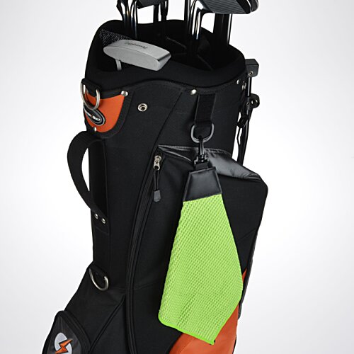 Additional Image 3 - a black and orange golf bag