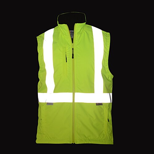 Additional Image 1 - a green vest with white stripes
