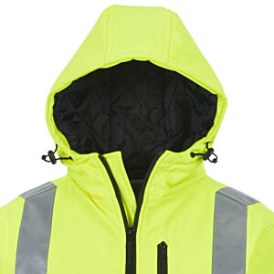Additional Image 2 - a yellow jacket with grey stripes