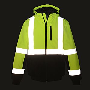 Additional Image 3 - a green jacket with white stripes