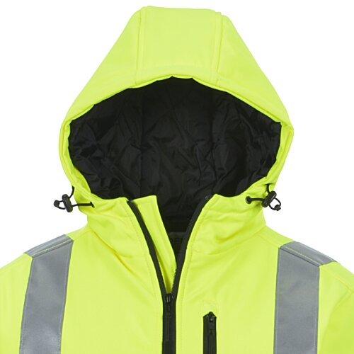 Additional Image 2 - a yellow jacket with grey stripes