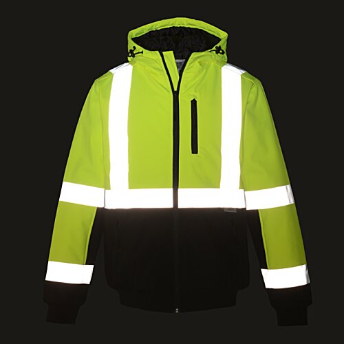 Additional Image 3 - a green jacket with white stripes