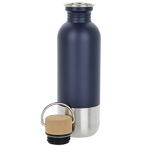 Additional Image 2 - a blue and silver metal bottle