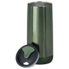 a green cylinder with a black lid
