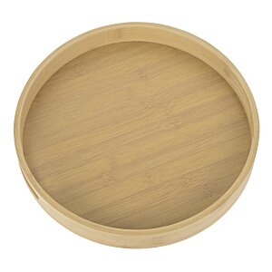 Additional Image 1 - a round wooden bowl with a white background