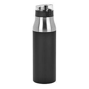 Additional Image 1 - a black and silver water bottle