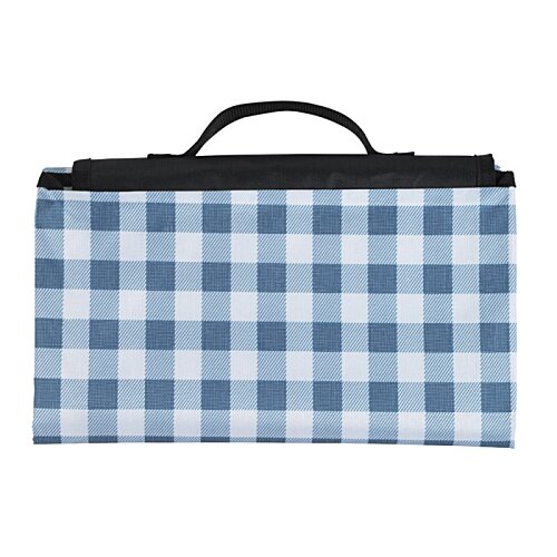 Additional Image 1 - a blue and white checkered bag
