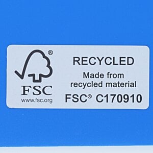 Additional Image 4 - a white recycle label on a blue box