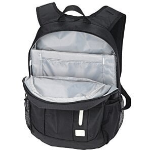 Additional Image 3 - a black backpack with a white zipper