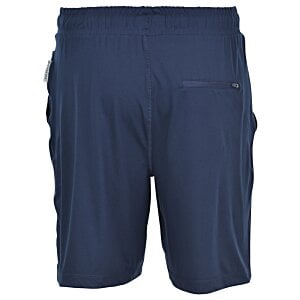 Additional Image 1 - a back view of a pair of blue shorts