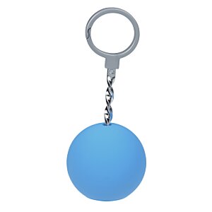 Additional Image 1 - a blue ball keychain with a silver ring