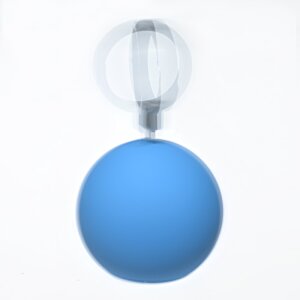 Additional Image 3 - a blue ball with silver ring