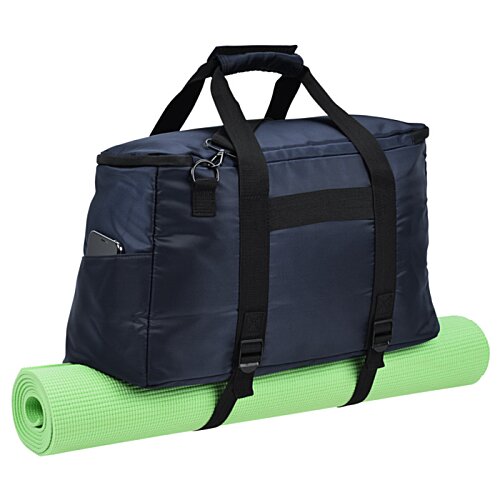 Additional Image 2 - a blue bag with a green mat