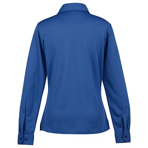 Additional Image 1 - a blue long sleeved shirt