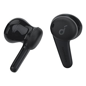 Additional Image 3 - a pair of black earbuds