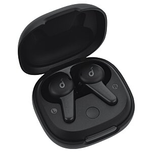Additional Image 4 - a black wireless earbuds in a case
