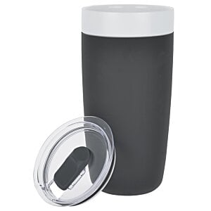 Additional Image 2 - a black cup with a white lid