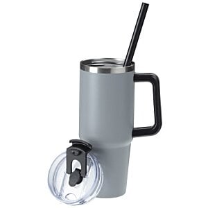 Additional Image 4 - a grey mug with a straw on it