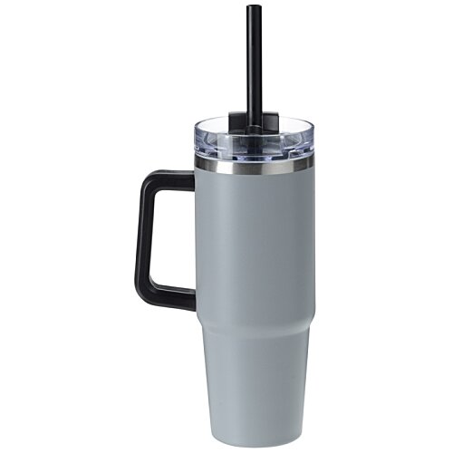 Additional Image 1 - a grey and black coffee cup with Willis Tower in the background