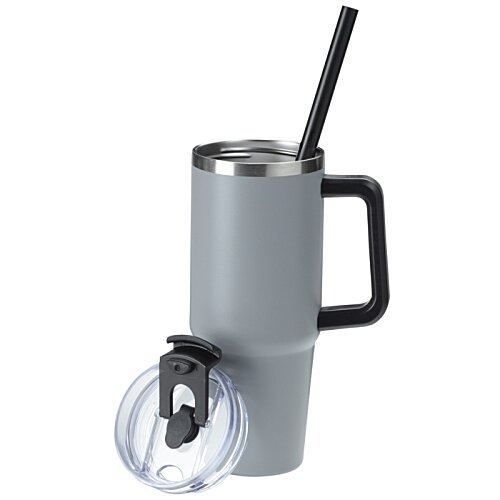 Additional Image 4 - a grey mug with a straw on it