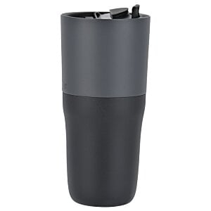 Additional Image 2 - a black tumbler with a black lid