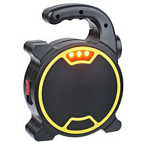 Additional Image 4 - a black round object with a yellow circle