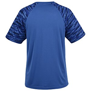 Additional Image 1 - a blue shirt with a black pattern