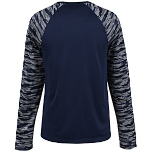Additional Image 1 - a blue and grey long sleeved shirt