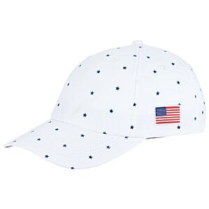Additional Image 2 - a white hat with blue dots