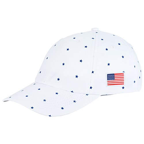 Additional Image 3 - a white hat with blue dots
