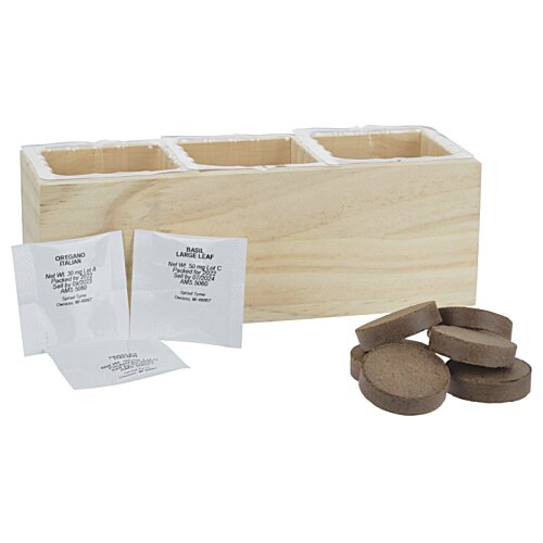 Additional Image 1 - a wooden container with a few small white packets