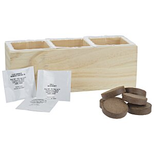 Additional Image 1 - a wooden block with a few small brown coins next to it