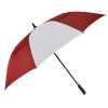 a red and white umbrella