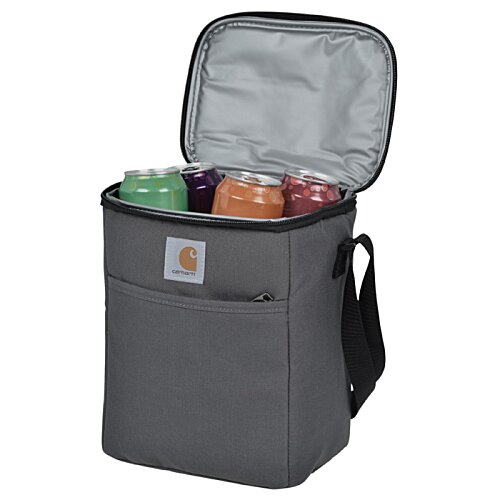 Additional Image 1 - a grey cooler bag with a lid open