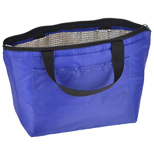 Additional Image 3 - a blue bag with black handles