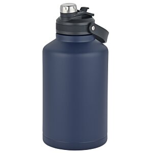 Additional Image 1 - a blue water bottle with a black lid