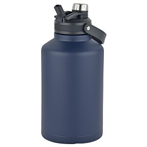 Additional Image 3 - a blue water bottle with a black lid