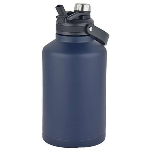 Additional Image 3 - a blue water bottle with a black lid
