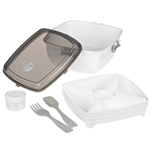 Additional Image 3 - a white plastic container with a lid and spoons