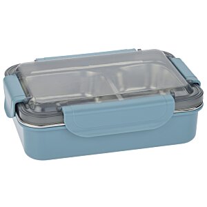 Additional Image 1 - a blue lunch box with a clear lid