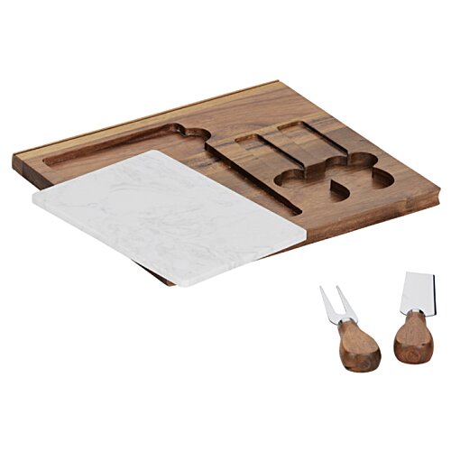 Additional Image 3 - a wooden board with a piece of paper and a pair of wooden spoons